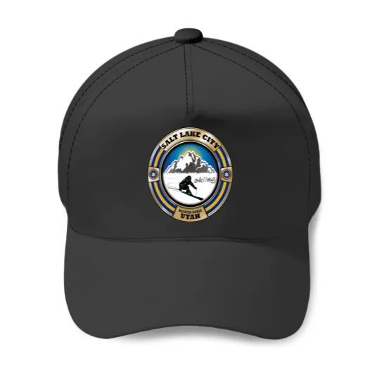 Discover Salt Lake City Utah Mountains skiing Baseball Caps