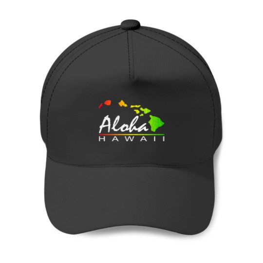 Discover ALOHA - Hawaiian Islands (vintage distressed design) Baseball Caps