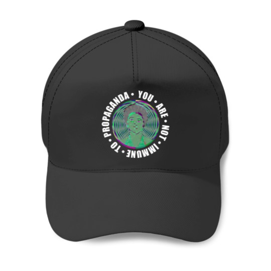 Discover You Are Not Immune To Propaganda – Mass Media Green Optical Illusion Baseball Caps