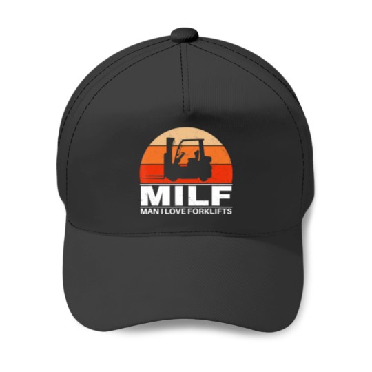 Discover man i love forklifts Baseball Caps