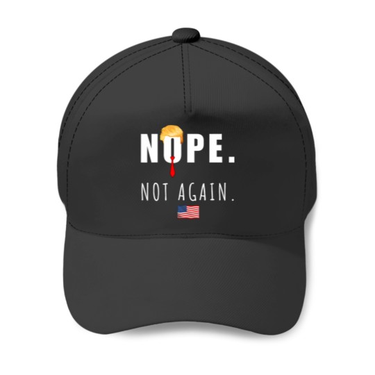 Discover biden 2024 nope not again anti election american flag Baseball Caps