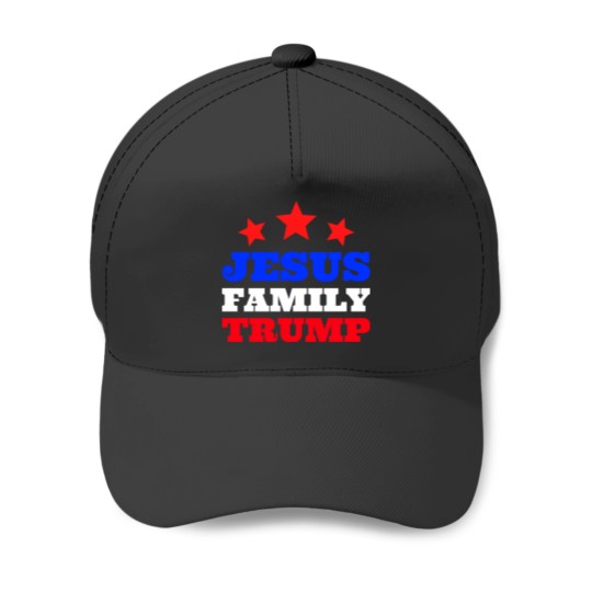 Discover Jesus Family Trump Baseball Caps