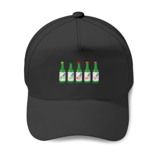 Discover Soju Bottles drink korean aesthetics graphics illustration Baseball Caps