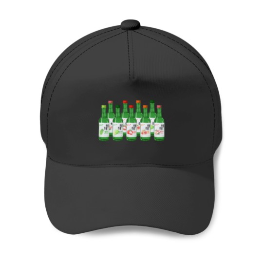 Discover Soju Bottles drink korean aesthetics graphics illustration Baseball Caps