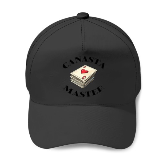 Discover Canasta Master Fun Card Design Baseball Caps