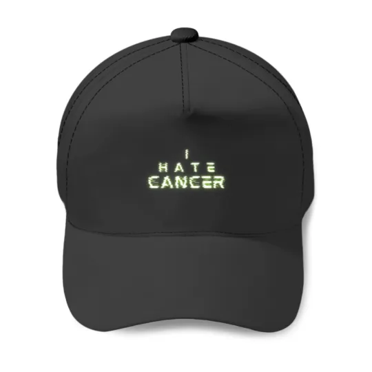 Discover i hate cancer Baseball Caps