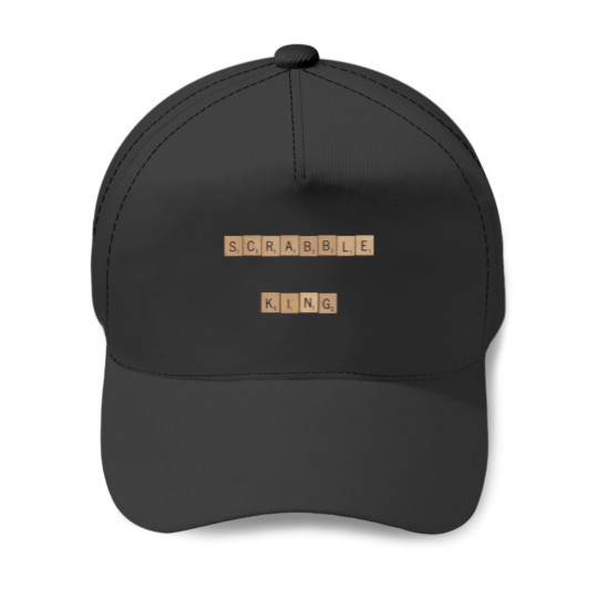 Discover Scrabble King Baseball Caps