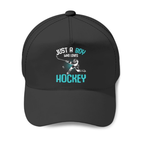 Discover Just a Boy who loves Hockey Player Ice Hockey Kids Boys 43 Baseball Caps