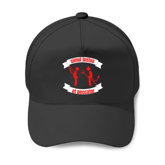 Discover Simul justus et peccator (simultaneously justified and sinner) Baseball Caps