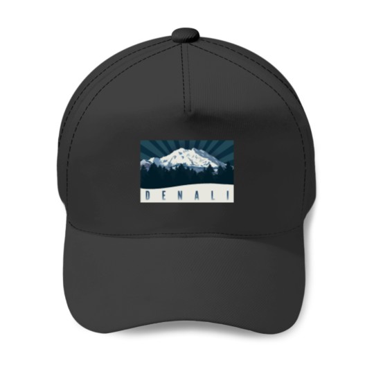 Discover Denali National Park Mount McKinley Vintage Travel Decal Baseball Caps