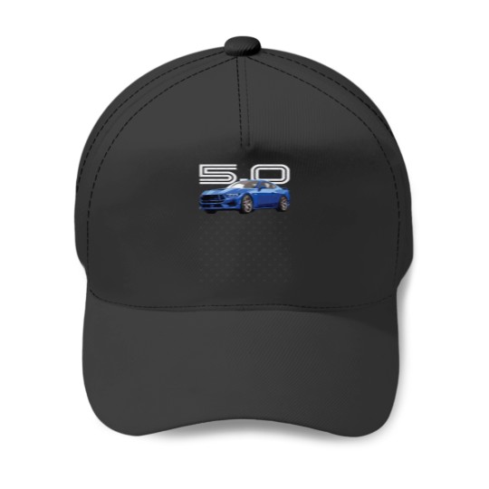 Discover muscle car 7th gen COYOTE s650 Vapor Blue Mustang GT 5.0L V8 rtr Baseball Caps