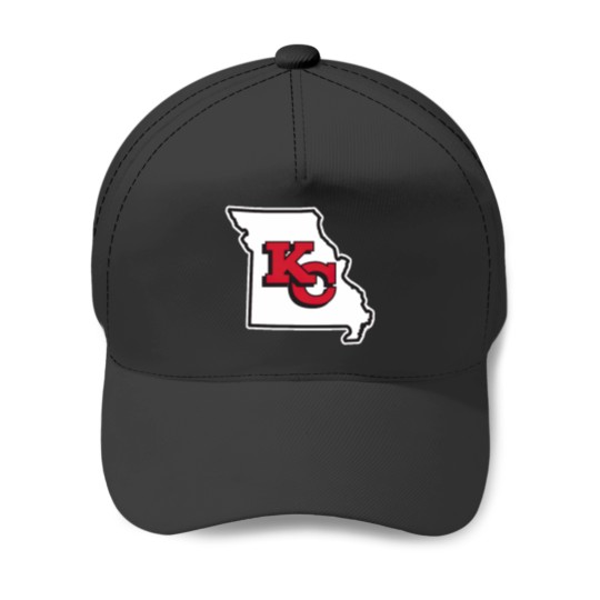 Discover Kansass City Map Baseball Caps