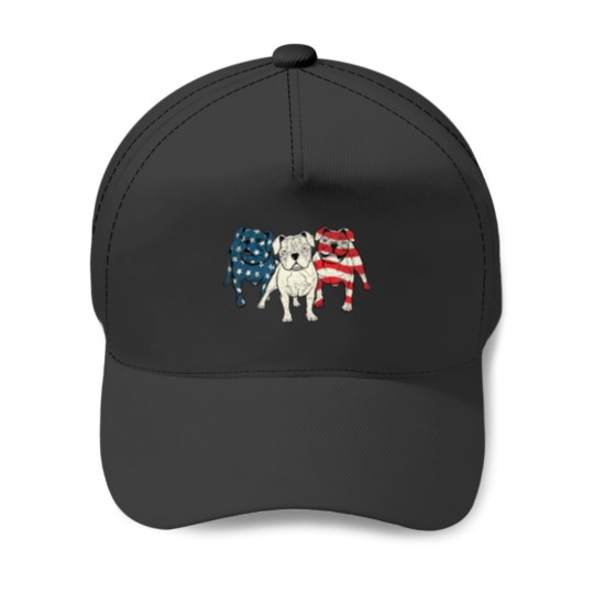 Discover USA American English Bulldog 2Animal Dog Lover Puppy Owner Baseball Caps