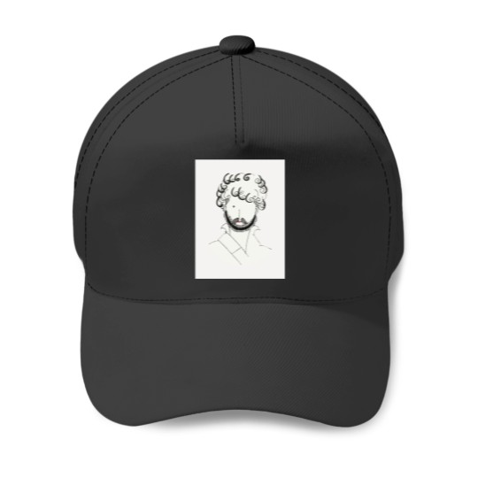 Discover Vintage Guy Line Drawing by Charles Martin Baseball Caps