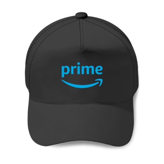 Discover Prime logo blue with white background Baseball Caps
