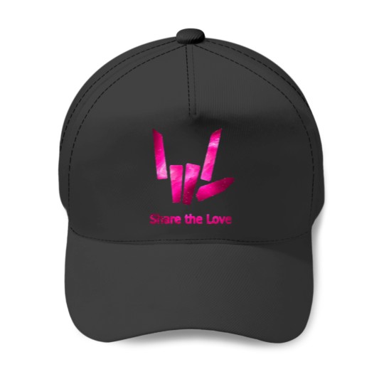 Discover Share The Love Pink Galaxy Logo Baseball Caps