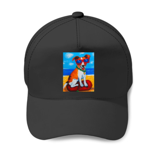Discover Artful Dogs - Dog On The Rocks Baseball Caps