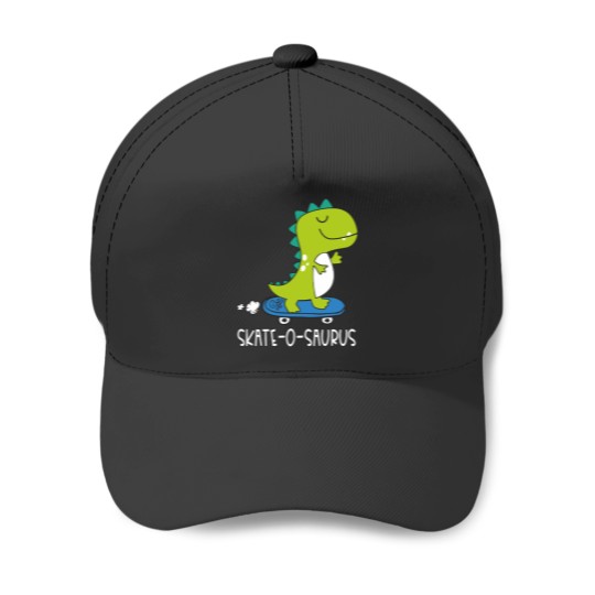 Discover Skating Dino Skating Dino Skate-O-Saurus Dinosaur Baseball Caps