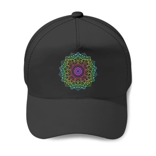 Discover Multicolor Intricate Mandala Design Baseball Caps