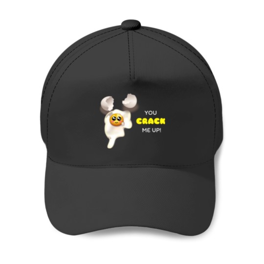 Discover You Crack Me Up Cute Egg Pun  You Crack Me Up Cute Egg Pun Baseball Caps
