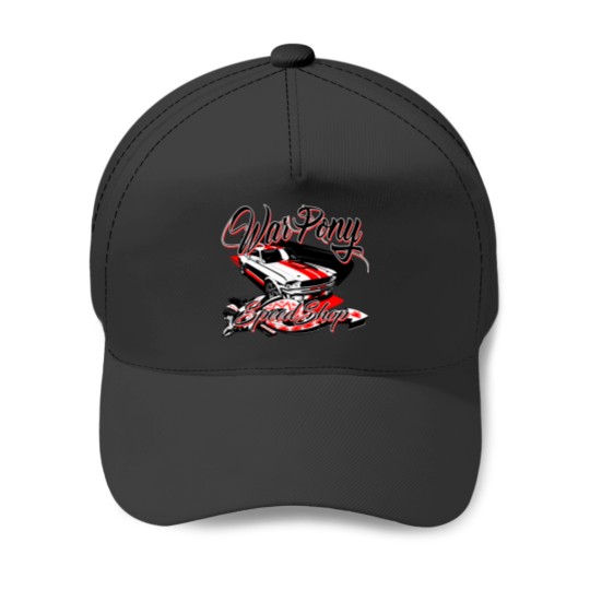 Discover Pony Speed Shop Mustang Design Baseball Caps