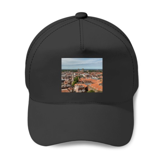 Discover York UK Roofs and York Minster Cathedral Aerial Photo North Yorkshire in SummerT Baseball Caps