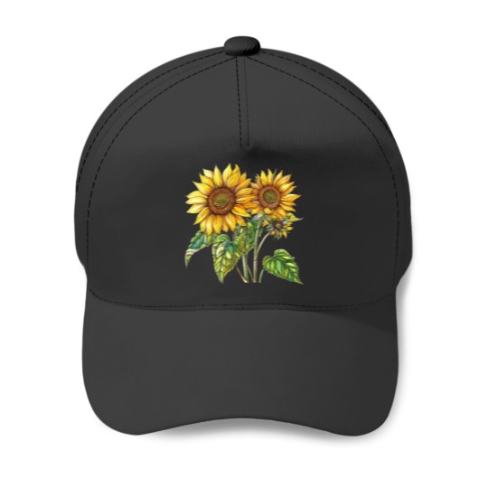 Discover sunflowers Baseball Caps