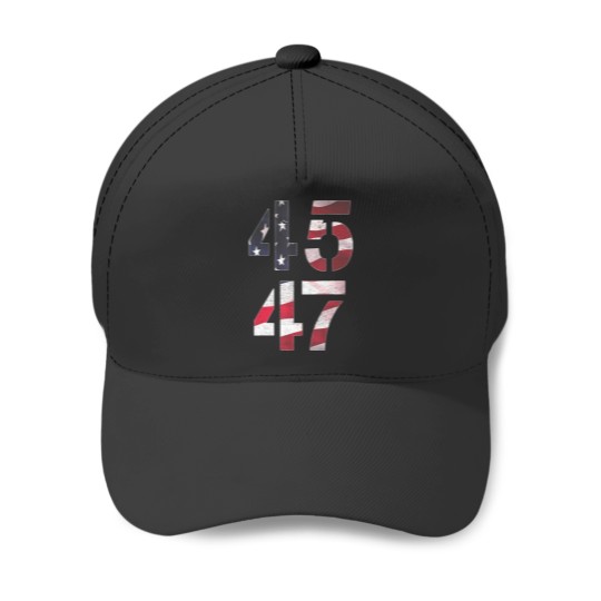 Discover 45 47 2024 president vintage usa flag Baseball Caps