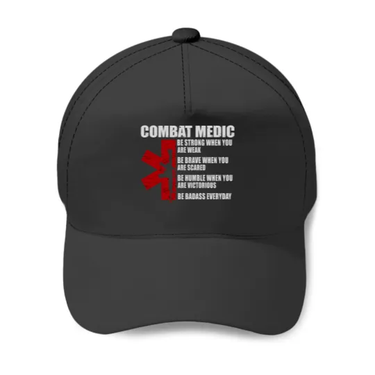 Discover Combat Medic Prayer Combat- Corpsman US Veterans Day Baseball Caps