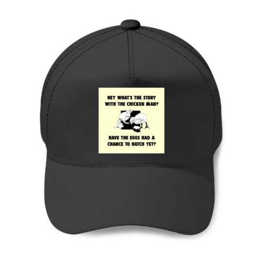 Discover Chicken Man Baseball Caps