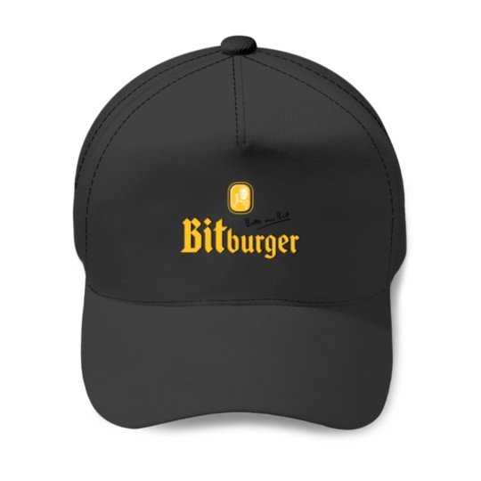 Discover THE BITBURGER BIME EIN BIT YELLOW Baseball Caps