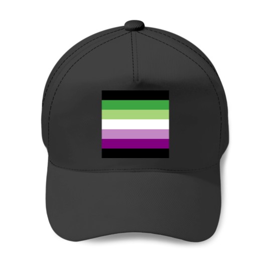 Discover AceAro Purple-Green Asexual Aromantic Pride Flag Queer LGBT+ Pin Baseball Caps