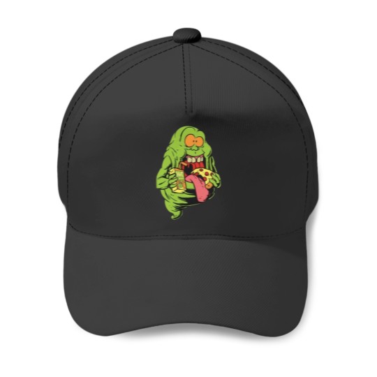 Discover Slimer drinks Hi-C Ecto Cooler & Eats Pizza 1 Baseball Caps