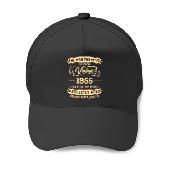 Discover Vintage 1955 The Legend Vintage 1955 Perfectly Aged Baseball Caps
