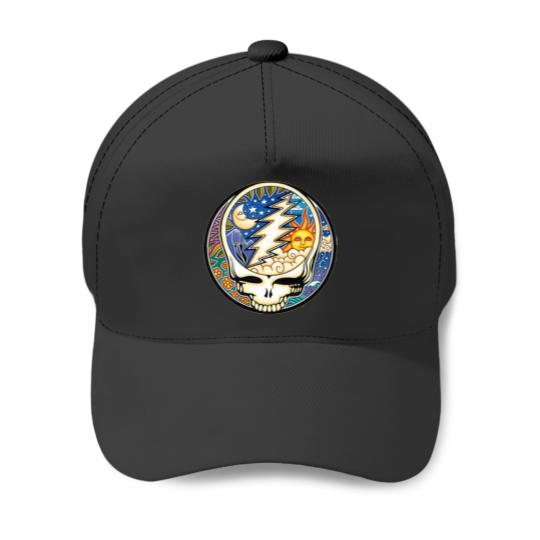 Discover grateful moon sun dead Baseball Caps