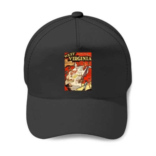 Discover West Virginia VintageActive Baseball Caps