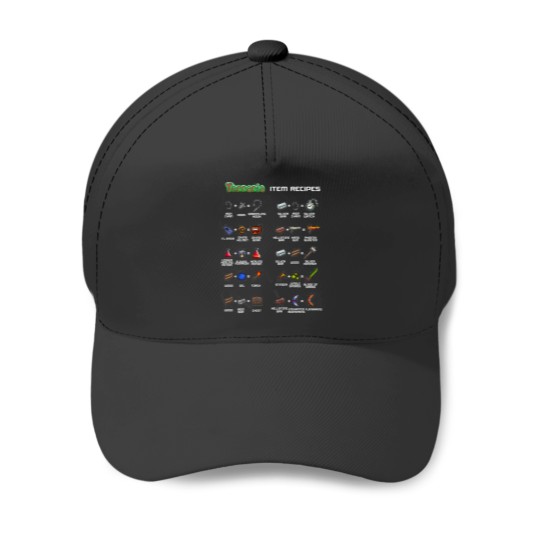 Discover Terraria Game All Item Recipes Baseball Caps