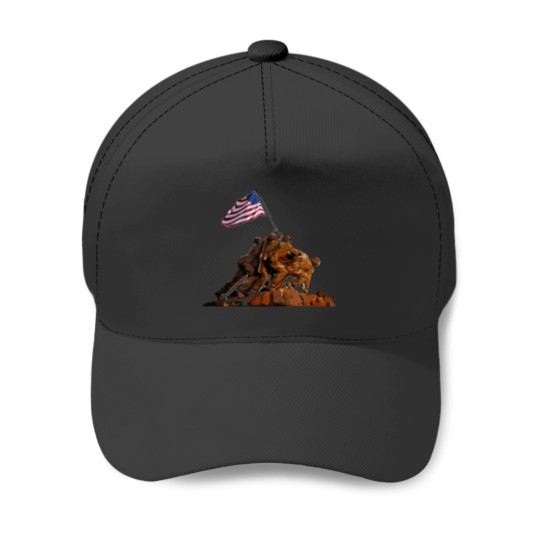 Discover WW2 Iwo Jima Flag Raising Design for Veterans Baseball Caps