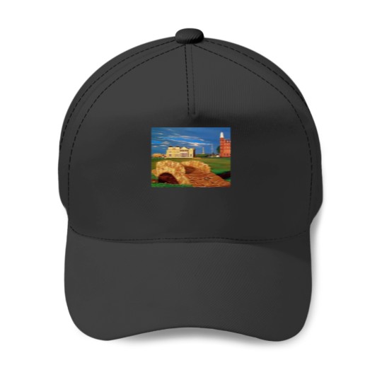 Discover Old course at Saint Andrews 18th hole Baseball Caps