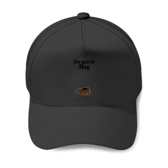 Discover See you in May Cute Peeking Black Baby Mom Gift Baseball Caps