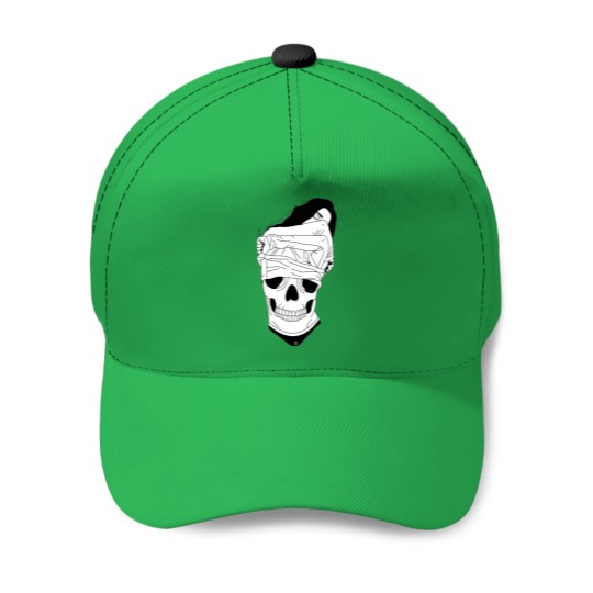 Discover LARGE TRIPLE SKULL GIRL Baseball Caps