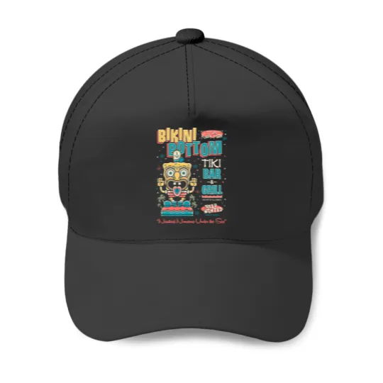 Discover Bikini Bottom Tiki Bar - Vintage Surf - Hawaii Island Vacation245 Baseball Caps