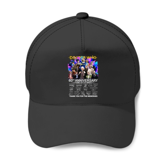 Discover Doctor Who 60th Anniversary 1963 - 2023 Signature Thank You Baseball Caps