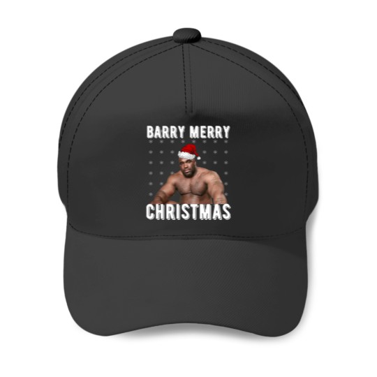 Discover Barry Merry Christmas Baseball Caps