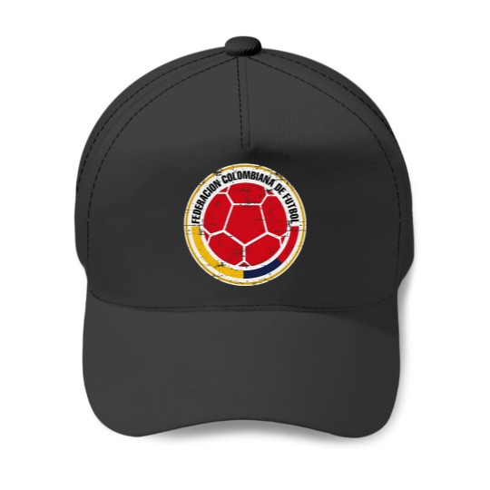 Discover Federacion Colombiana de Futbol - Grunge design - Colombia - Baseball Caps