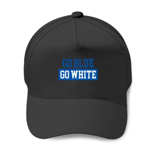 Discover Go Blue Go White Baseball Caps