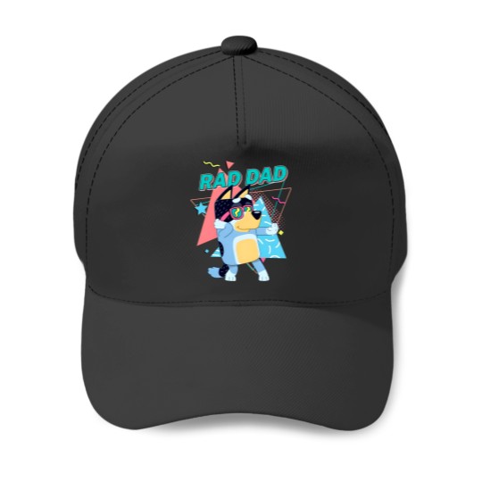 Discover BlueyDad Rad Dad Baseball Caps