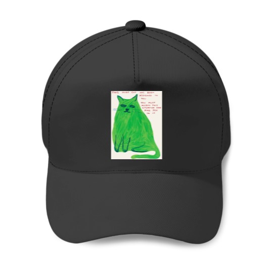 Discover david shrigley artthis huge cat Baseball Caps