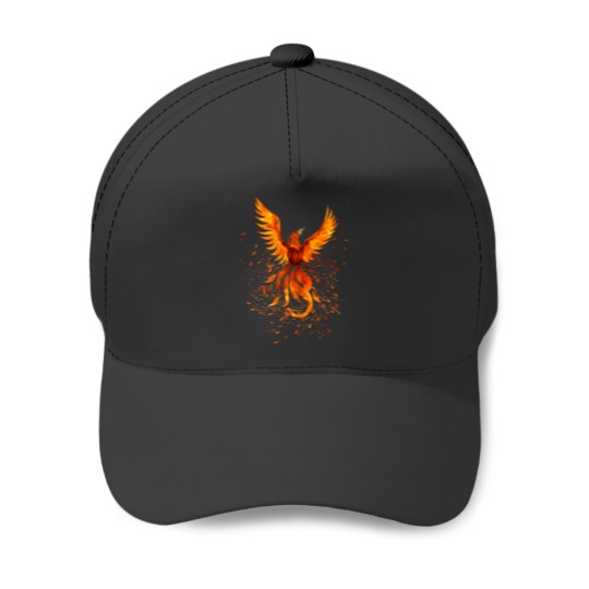 Discover Rising Phoenix Bird Baseball Caps