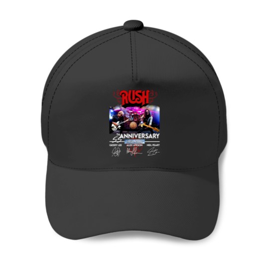 Discover 55 Years RUSH Band 1968-2023 Signatures Baseball Caps